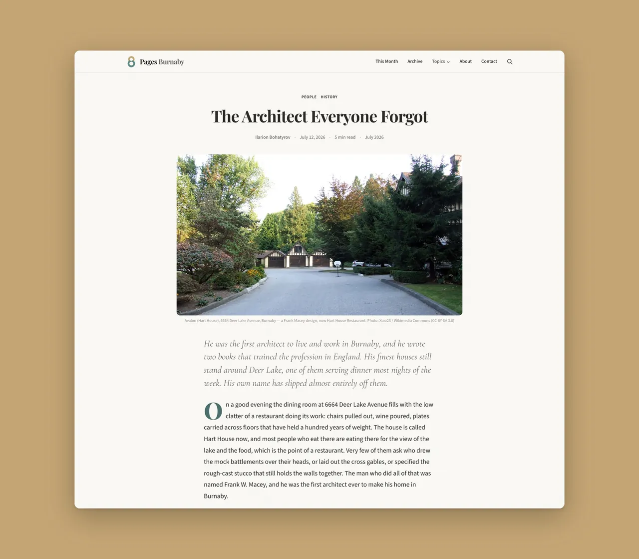 Story page